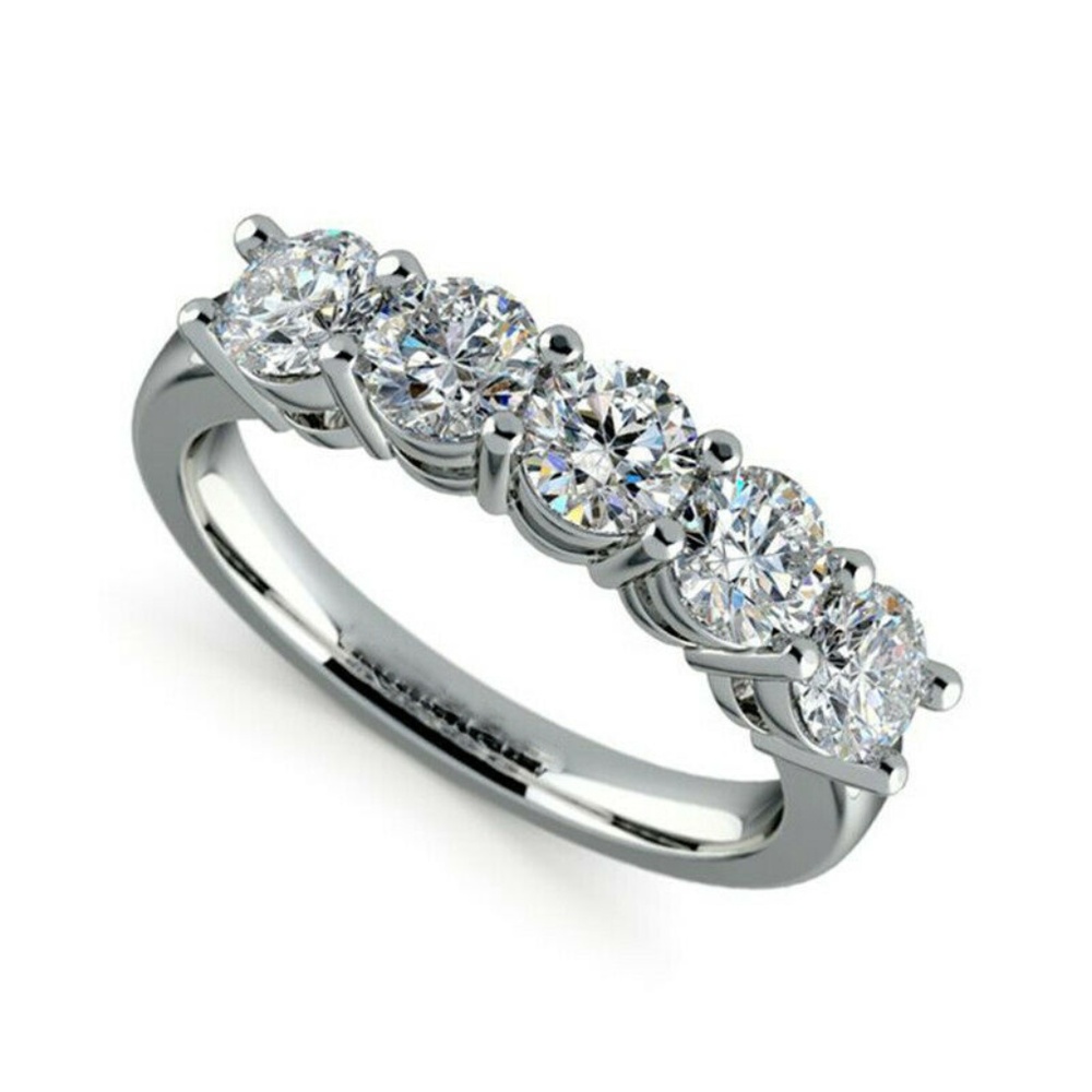 2.6ct Diamond Cut White Topaz 925 Sliver Ring